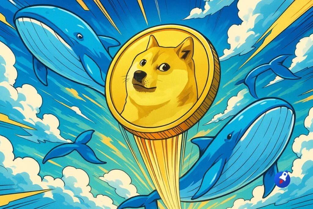 Dogecoin : les baleines accumulent, vers une hausse de 30 % ?