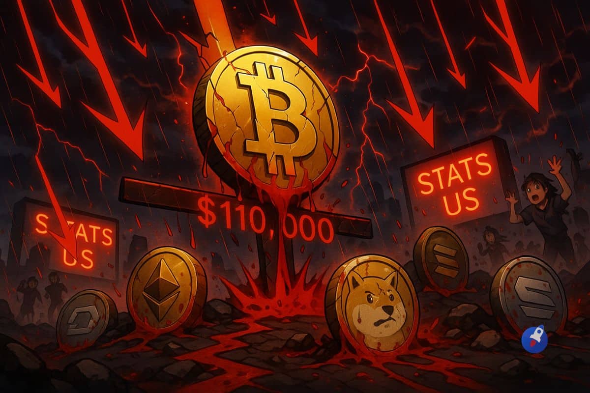 Bitcoin plonge sous 110.000 $ : Les stats US déclenchent un bain de sang  sur les cryptos