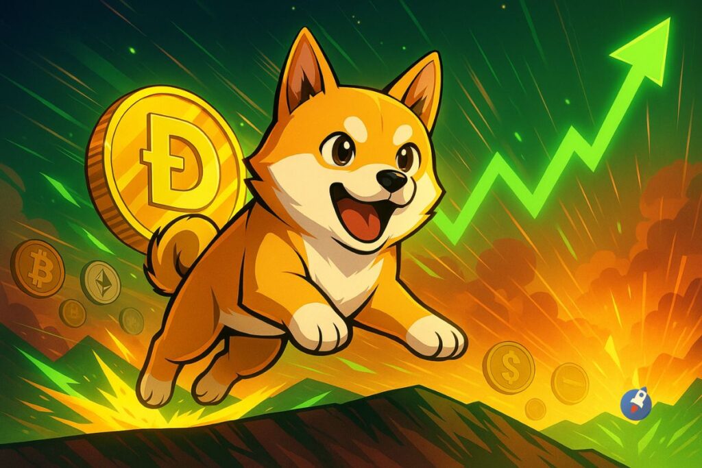 Dogecoin en tête du marché : +100% en vue si le DOGE rattrape son retard