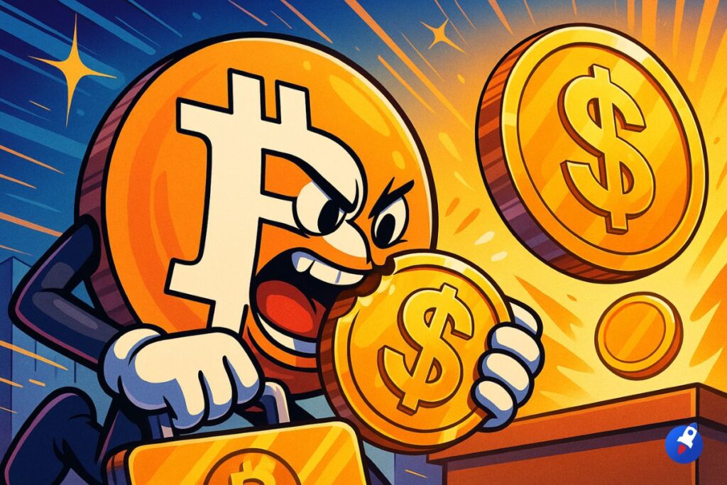 L’ascension historique de l’or pourrait pousser BTC à 644k$ selon Van Eck