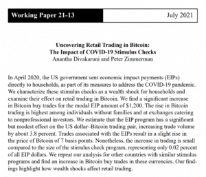 rapport fed stimulus bitcoin