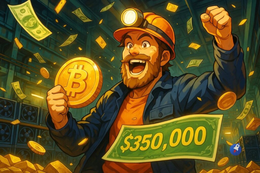 Un mineur Bitcoin décroche le gros lot en obtenant une récompense de 350 000$