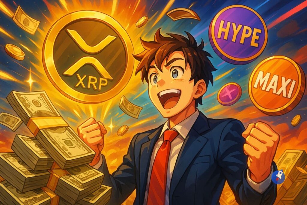 Devenir riche fin 2025 ? XRP, HYPE, MAXI… ces cryptos ont un potentiel x100