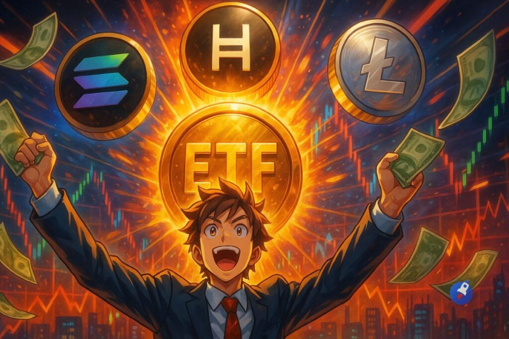 L’ETF mania commence avec SOL, HBAR et LTC : faut-il en acheter pour devenir riche ?