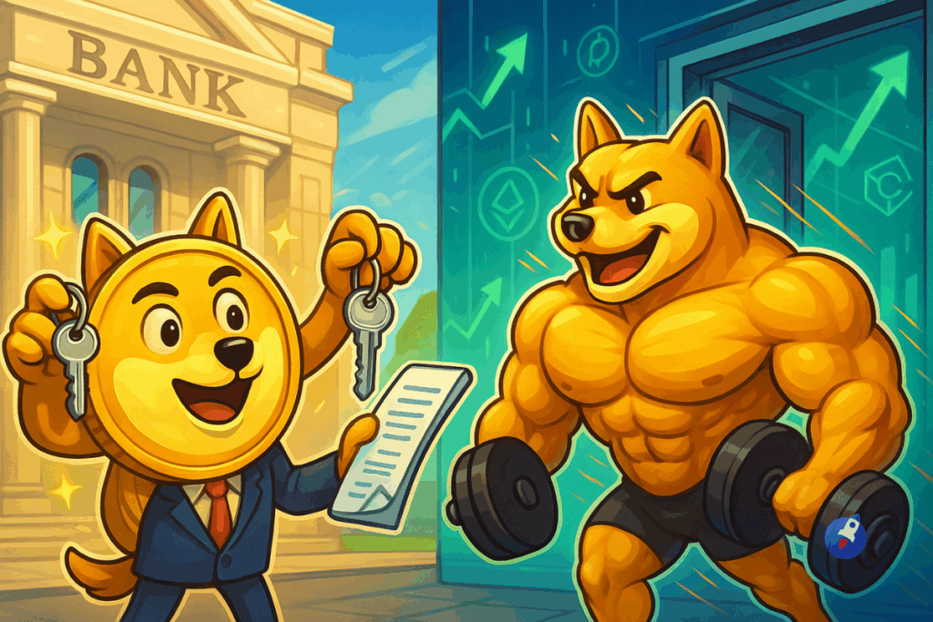 Dogecoin entre dans la cour des grands : DOGE veut peser dans la finance, Maxi Doge allume la mèche