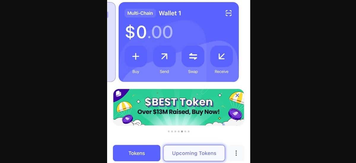 Tableau de bord Best Wallet