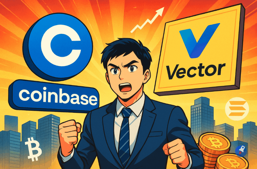 Coinbase poursuit sa stratégie d’acquisition avec le rachat de l’app de trading Vector