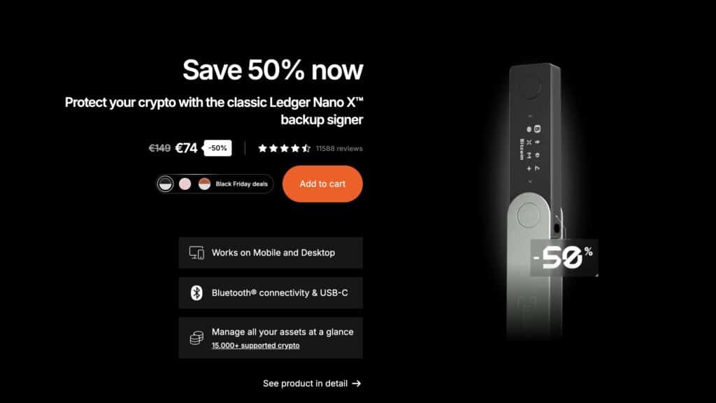 ledger nano X -50%