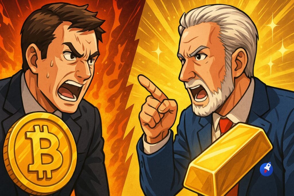 Bitcoin chute, l’or flambe : Schiff accuse Strategy de “fraude” et appelle Saylor à débattre