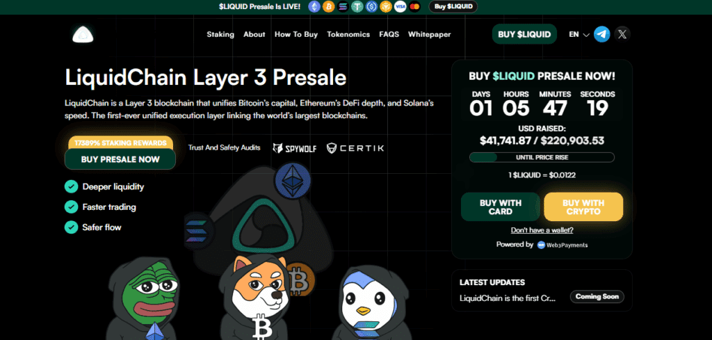 LiquidChain - homepage