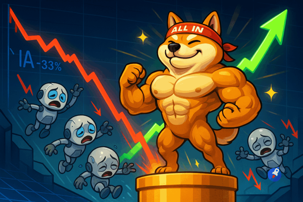 Maxi Doge impose sa loi tandis que les tokens IA s’effondrent de 33 %