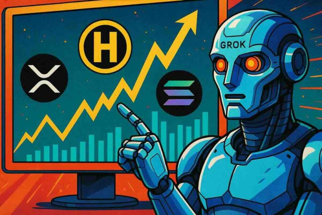 Grok IA prédit le prix de XRP, Solana et Bitcoin Hyper à Noël 2026