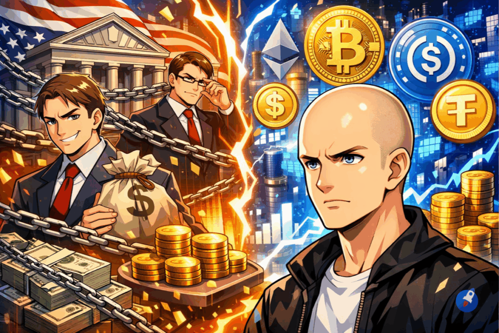 Les banques veulent supprimer la concurrence crypto ? La déclaration choc du CEO de Coinbase