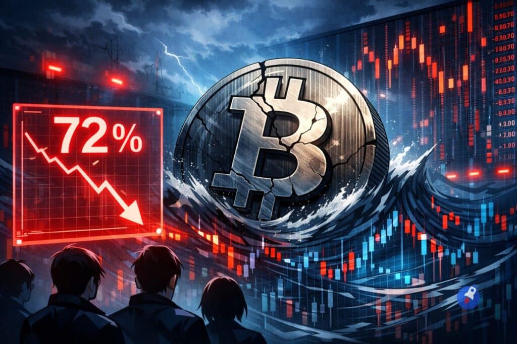 72 % de probabilité que le Bitcoin passe sous 55 000 $ selon Polymarket