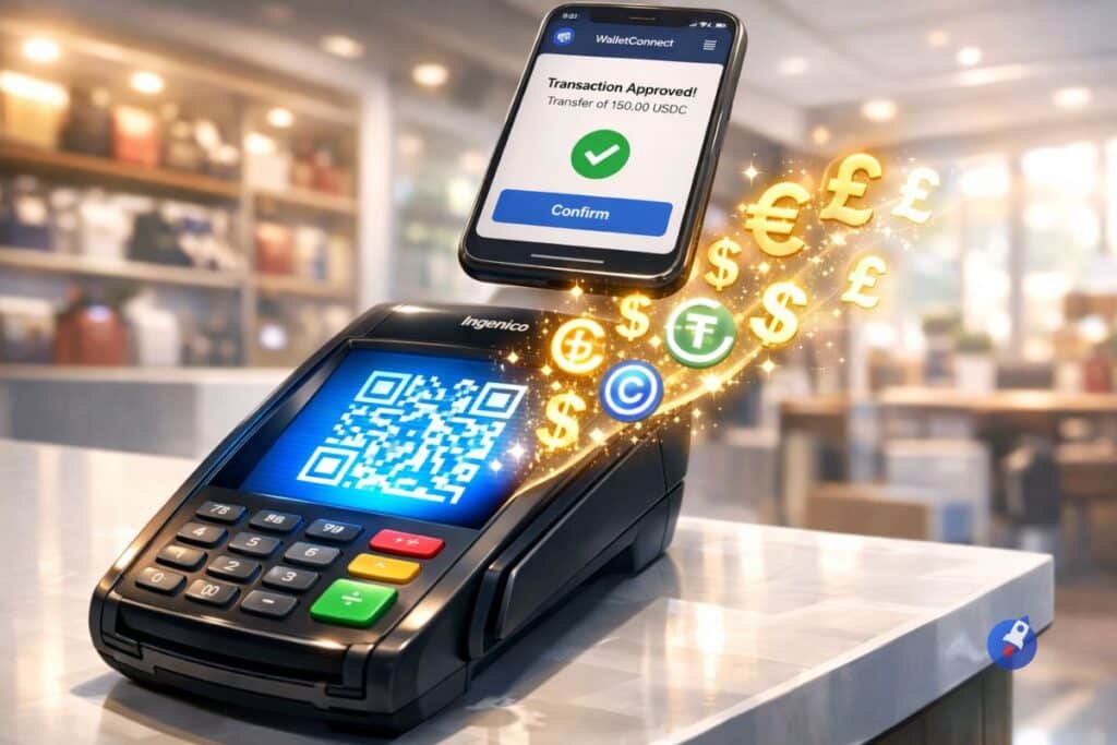MoonPay, WalletConnect et Ingenico s’allient pour les paiements retail en stablecoins