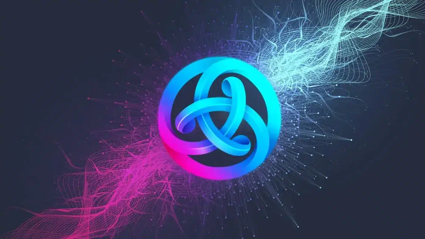 Astar Network logo surrounded by colorful abstract lines on a dark background.