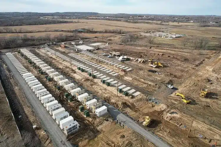 Aerial view of the Polaris DS data center construction site in Muskogee, Oklahoma.