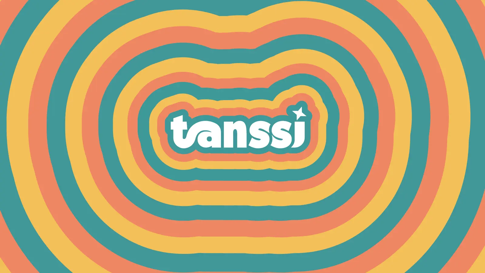 Colorful concentric circles with the word 'tanssi' in the center.